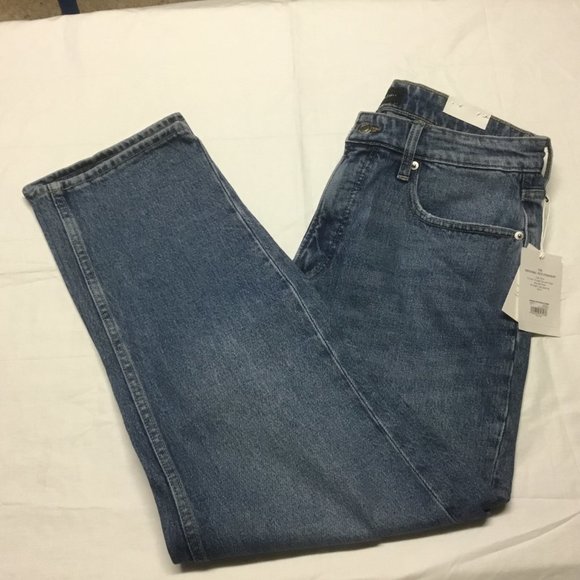Mom Jeans-Retro 90's Straight Leg High Rise-12 Short - Picture 2 of 9